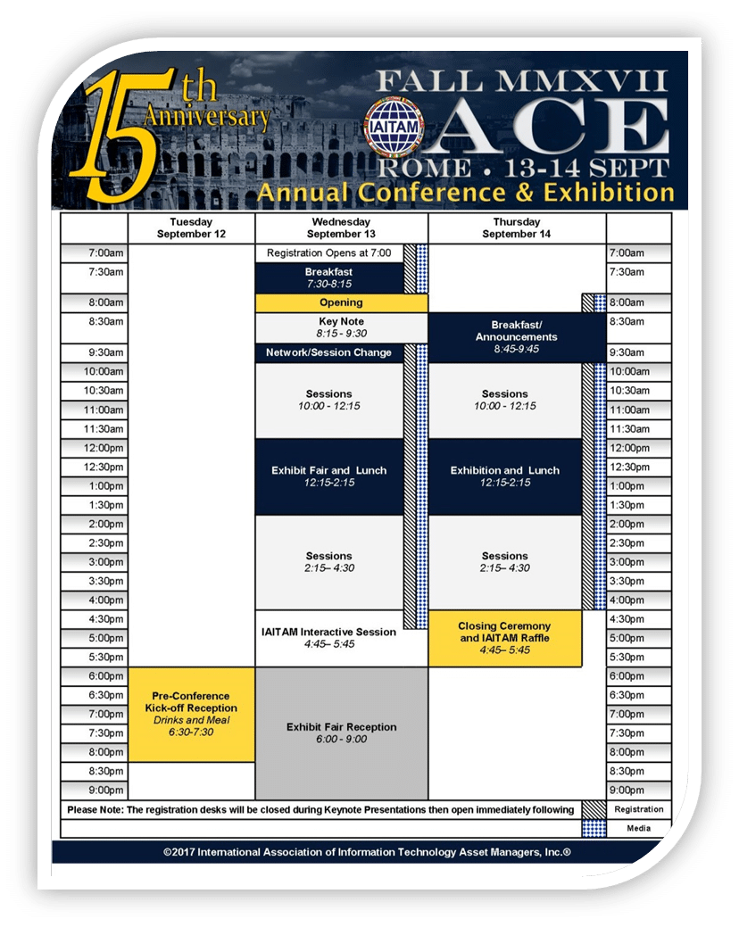 IAITAM '17 Fall ACE IT Asset Management ITAM Conference & Expo